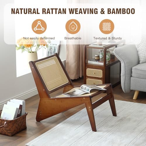 Welnow Mid Century Rattan Accent Chair - Image 4