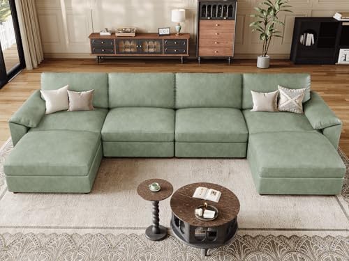 EASE MOOSE Modular Sectional Sofa, U Shaped Scratch Resistant Couch - Image 3