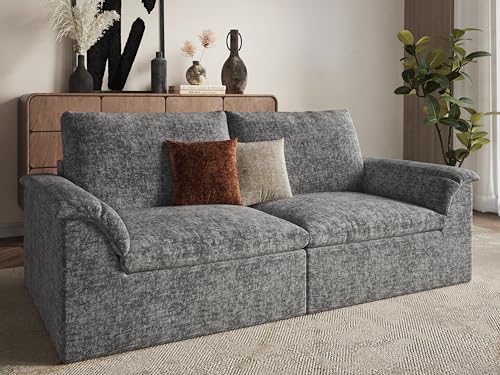EASE MOOSE 83" Modular Loveseat Sofa, Boneless Couches by EASEMOOSE