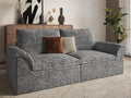 EASE MOOSE 83" Modular Loveseat Sofa, Boneless Couches by EASEMOOSE
