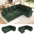 108''Modular Sectional Sleeper Sofa, L Shape Pull Out Sofa Bed by HOMYEDAMIC