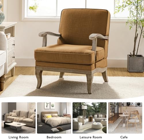HULALA HOME Accent Chair with Solid Wood Legs and Arms - Image 7