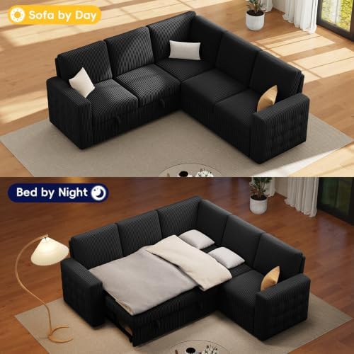 86" Sectional sleeper Sofa Bed, Pull Out Couch - Image 4