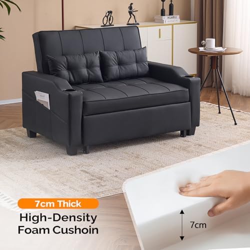 VINGLI Convertible Loveseat Sleeper Sofa Bed, Pullout Couch - Image 4