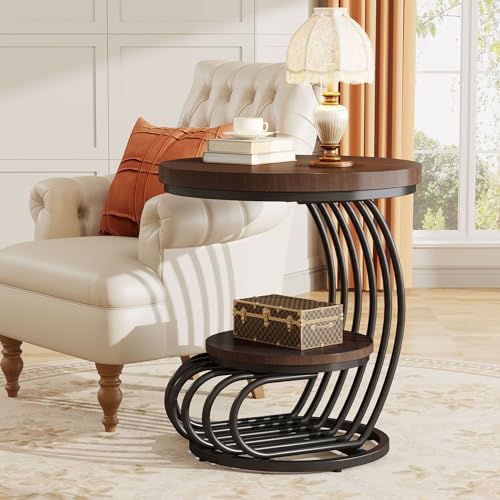 Tribesigns Round End Side Table: Side Table by Tribesigns