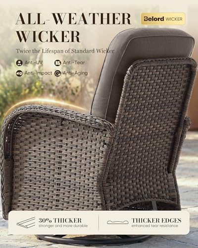 Belord Upgraded 6“ Cushion Luxury 5 Piece Patio Furniture Set - Image 5
