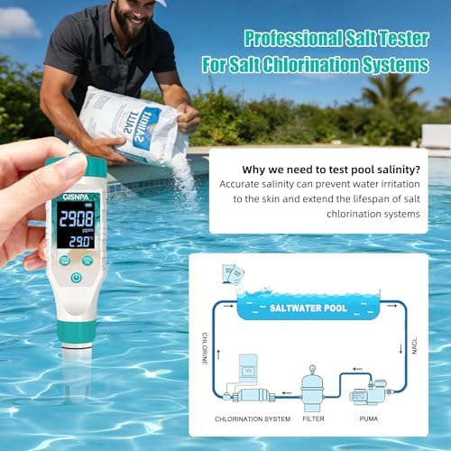 Digital Pool Water Tester, Chlorine Tester & Pool Salt Tester - Image 4