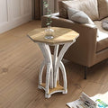 COSIEST Rustic Accent End Table, Octagonal Farmhouse Wood Side Table by COSIEST