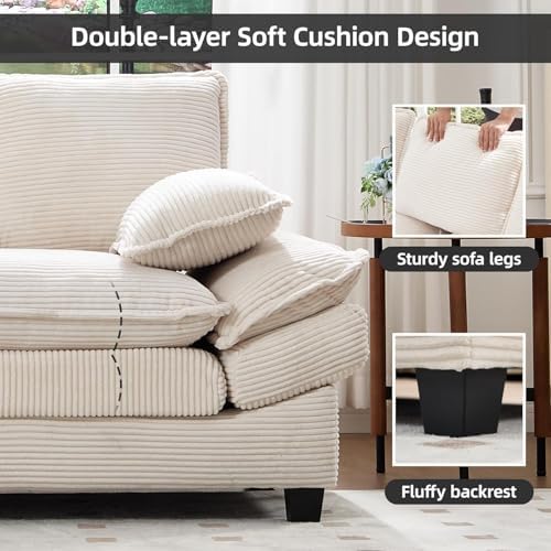 Opiesit 83" Loveseat Couch, Modern 2-Seat Sofa - Image 5