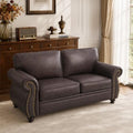 Couchus 71" W Loveseat Sofa Couch, Faux Leather Fabric Sofas by COUCHUS