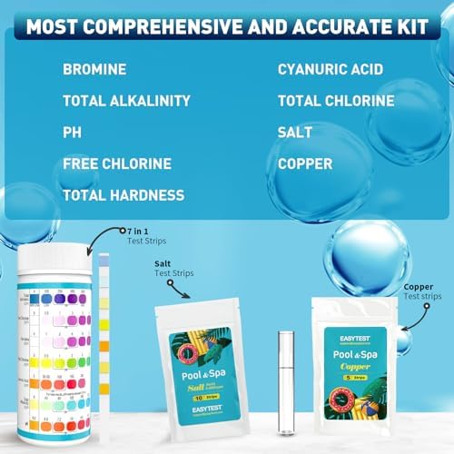 EASYTEST 140Pcs 3-Way Hot Tub, Spa and Pool Test Strips - Image 3