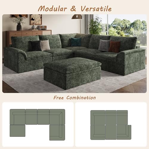 EASE MOOSE Modular Sectional Sofa, Boneless Couches - Image 4