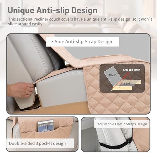 Waterproof Sectional Reclining Couch Covers L Shaped Recliner Sectional Sofa - Image 5