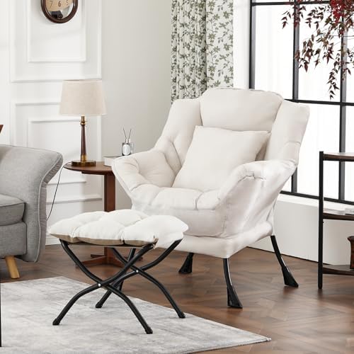 Lazy Chair with Ottoman, Comfy Reading Chair - Image 2
