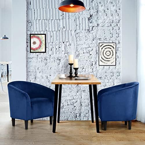 Topeakmart Velvet Accent Chairs Set of 2 - Image 4