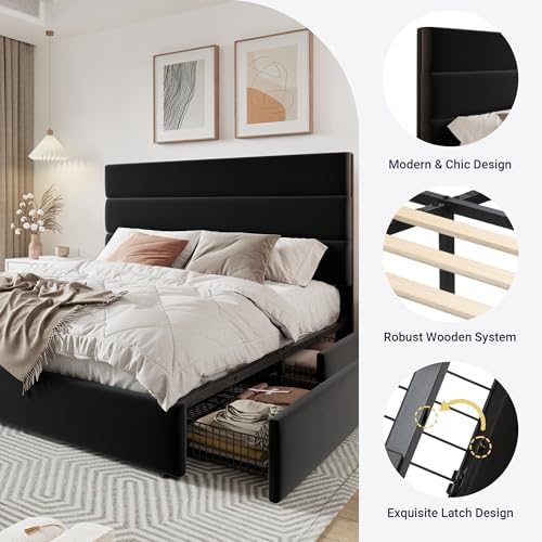 Allewie Modern Full Size Platform Bed Frame - Image 6