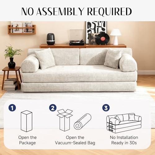 78.8" Convertible Sofa Bed, High Back Boneless Couch - Image 5