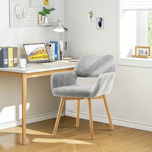 Desk Chair No Wheels Comfy Accent Chair by YEEFY