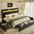 SHA CERLIN King Upholstered Platform Bed Frame by SHACERLIN