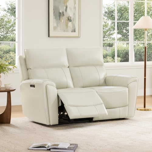 CHITA Genuine Leather Power Reclining Sofa, Wall Hugger Loveseat by Unknown