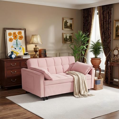 Eafurn 3-in-1 Convertible Loveseat Pull Out Couch Bed - Image 3
