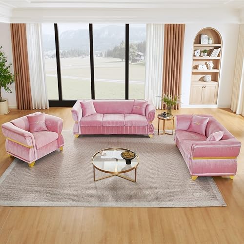 KEIKI 3-Piece Luxury Chesterfield Sofa Set by KEIKI