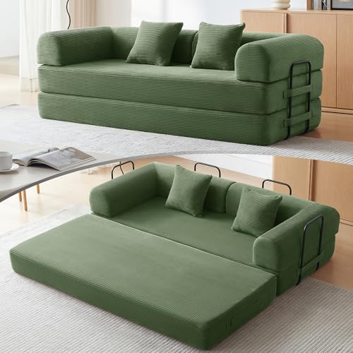 79" Convertible Futon Sofa Bed, Boneless Couch by QQR