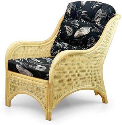 Jam Lounge Living Accent Armchair Natural Rattan Wicker Handmade Design Natural - Image 4