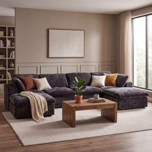 153" Oversized Boneless Cloud Couch Sectional by fanzutuz