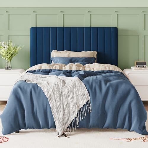 Allewie Twin Bed Frame, Velvet Upholstered Platform Bed - Image 3
