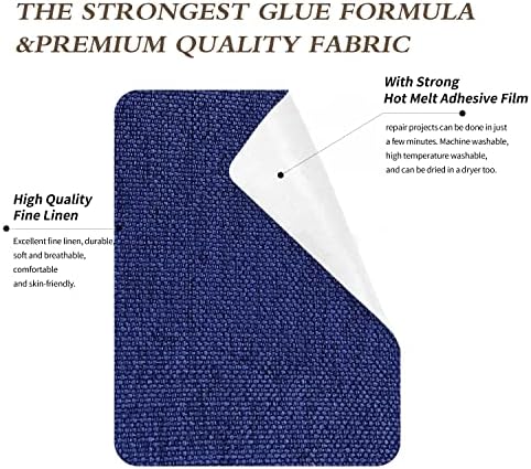 King Mountain Premium Linen Fabric Iron-on Repair Patch, Inside&Outside Fabric - Image 3