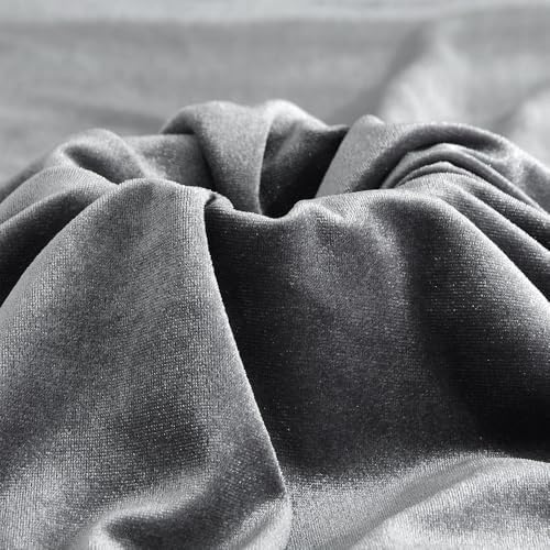 Grey Velvet Fabric by The Yard, 5 Yards by MaiMaiSuan