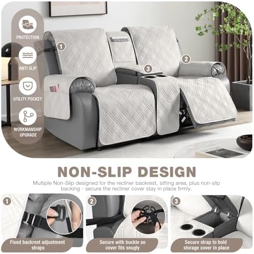 TAOCOCO Waterproof Loveseat Recliner Cover - Image 5