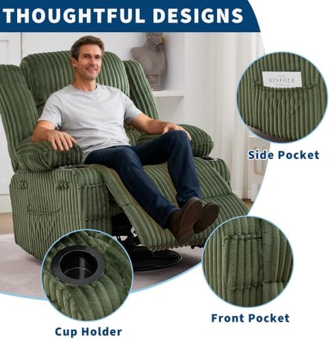 GarveeHome 360° Swivel Rocker Recliner Chair Rocking Recliner - Image 6