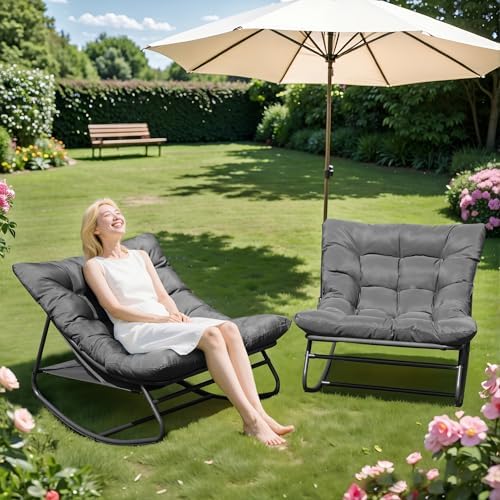 Outdoor & Indoor Oversized Rocking Chairs Set of 2 - Image 7