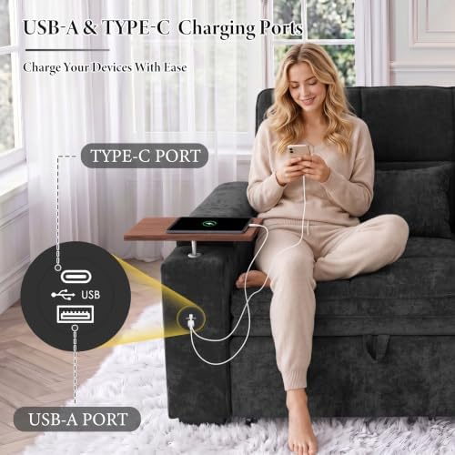 Dreamzie 65'' Convertible Sleeper Sofa Bed - Image 7