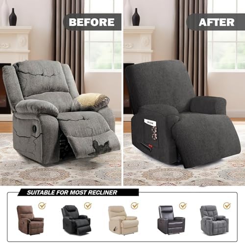3 Pieces Stretch Recliner Chair Covers - Image 4
