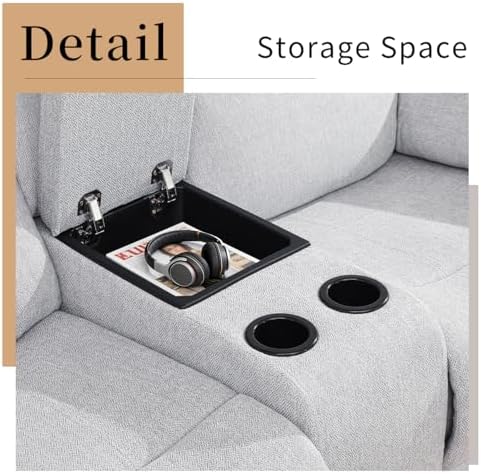 Recliner Sofa Set, Manual Reclining Couch Set, Living Room Furniture Sets - Image 6