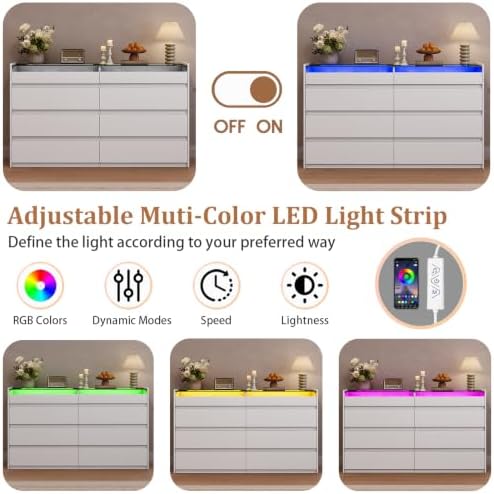 8 Drawer Dresser for Bedroom - Image 6