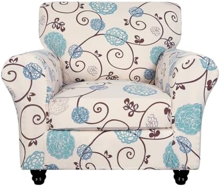 SearchI Stretch Sofa Cover Printed Couch Covers, Floral Pattern 2 Piece by SearchI