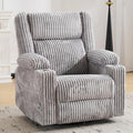 Power Recliner Chair with Massage and Heat, Oversized Swivel Rocker Recliner by RUTOX