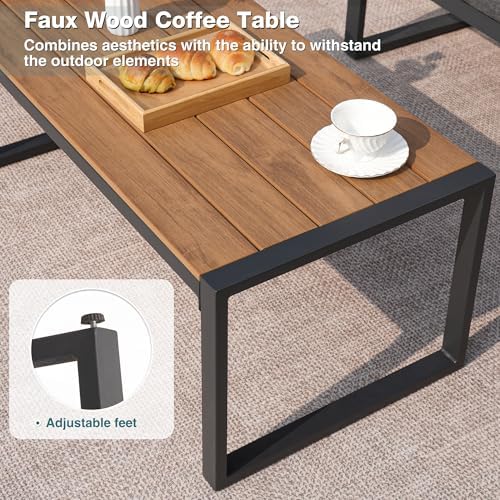 4 Pieces Metal Patio Furniture Set - Image 5