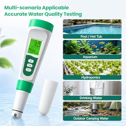 Salt Tester for Saltwater Pool & PH Meter, High Accuracy Pool Salt Tester - Image 7