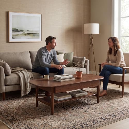 100% Solid Oak Wood Coffee Table - Image 4