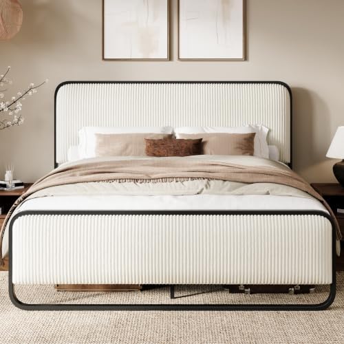 SHA CERLIN Full Size Metal Bed Frame by SHACERLIN