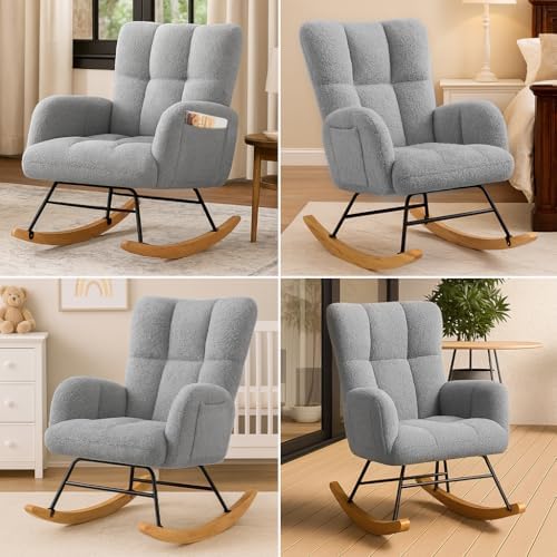 COMHOMA Nursery Rocking Chair, Teddy Glider Rocker - Image 3
