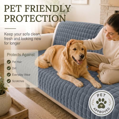 Smiry Velvet Couch Cover for Dogs, Non Slip Soft Sofa Protector for Pets - Image 6