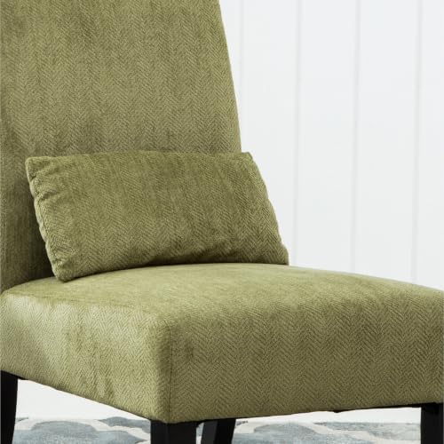 Roundhill Furniture Pisano Spring Green Fabric Armless Contemporary Accent Chair - Image 7