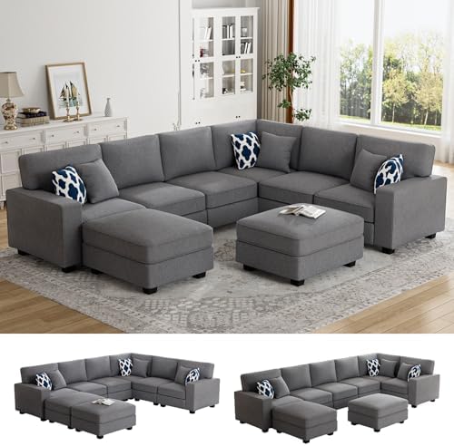 Legend Vansen Oversized Modular Sectional Sofa, U/L‑Shaped Reversible Couch by LLegendVansen