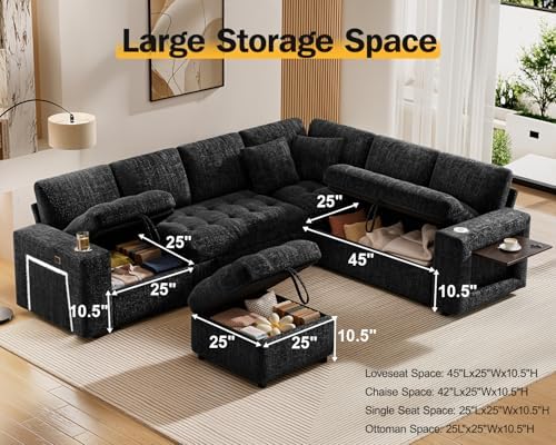Vipbear 111" Modular Sectional Sleeper Sofa - Image 5